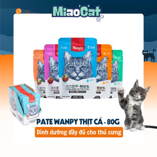 Pate Cho Mèo Wanpy Gói 80g Nhiều Vị Bổ Sung Dinh Dưỡng