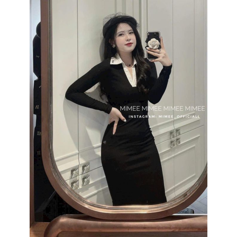 Đầm tăm Body cổ thuê chữ dài tay new  siêu đẹp ạ