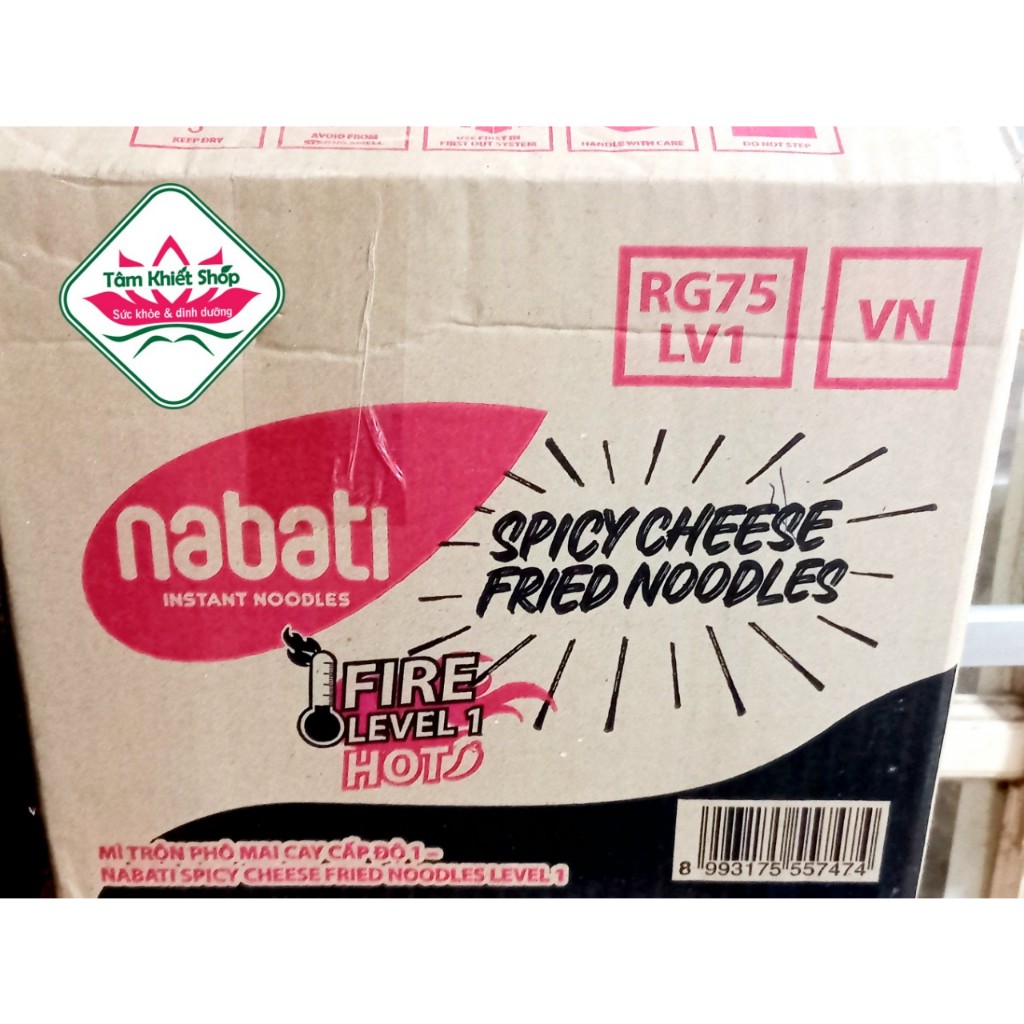 Set 5 gói x 75g mì Nabati phô mai, nước trộn khô_nước,hsd 8_2024, 4 loại