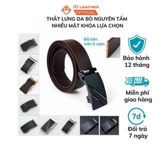 Thắt lưng nam khóa tự động nhiều mặt lựa chọn PQ Leather PL2 Da bò thật nguyên tấm bảo hành 12 tháng