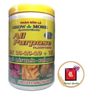 Phân bón lá grow more npk 20-20-20+te - #377a# 500g