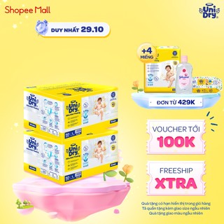 Combo 2 Tã dán UniDry Siêu khô thoáng mới size M /L- thùng 50 miếng