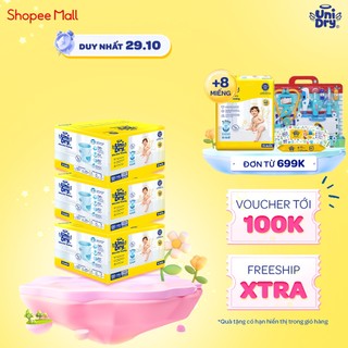 Combo 3 Tã quần UniDry Siêu khô thoáng mới size M/L/XL/XXL - thùng 50 miếng
