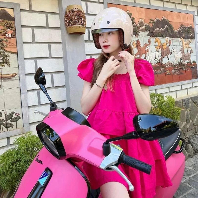 Mũ bảo hiểm chính hãng royal dấu kính m139 cao cấp - Nón bảo hiểm Âm kính m139 royal màu kem sữa