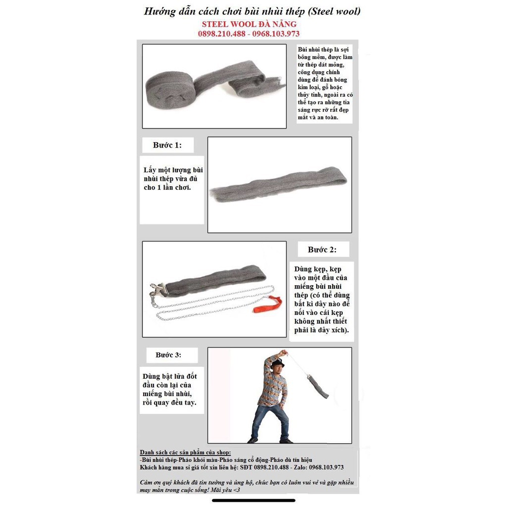 B-ùi nh-ùi th-ép 50cm chơi tết giá sỉ xả kho tặng kẹp và dây quay