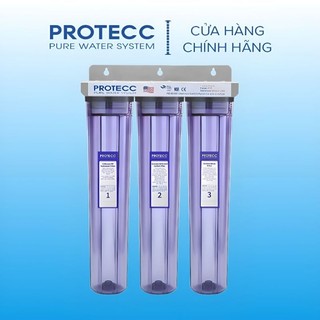 Bộ lọc thô đầu nguồn 3 cấp trong 20 inch protecc - lọc tổng sinh hoạt, tiền lọc