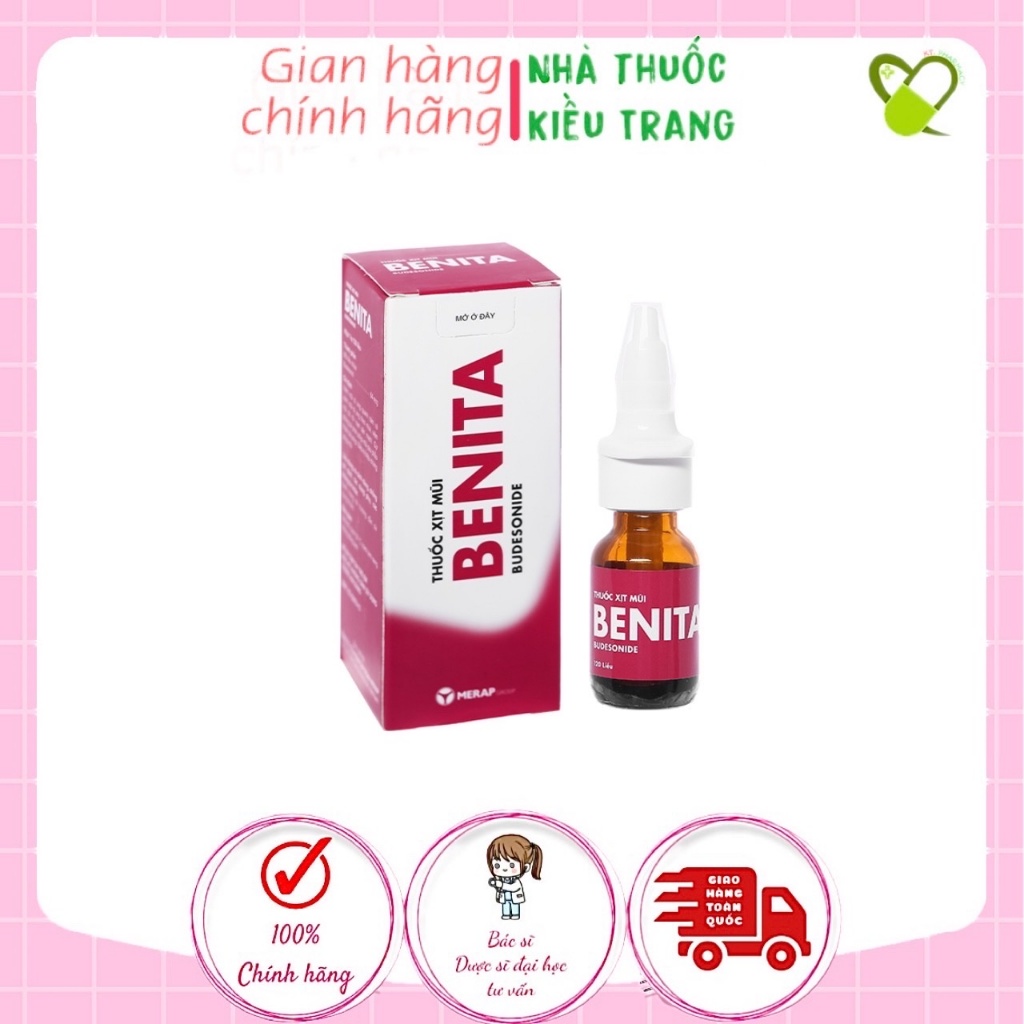 Xịt mũi Benita, chai 120 liều