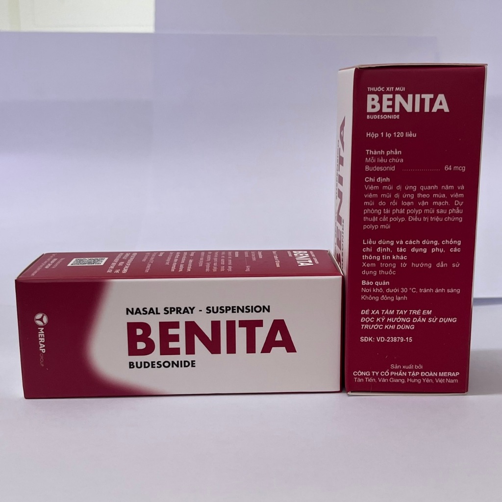 Xịt mũi Benita, chai 120 liều