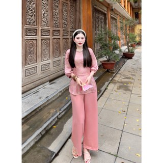 Đồ Lam Đi Chùa - Pháp Phục Liên Hoa - Quần Bà Ba Lụa Vân (LẺ QUẦN - KHÔNG KÈM ÁO)