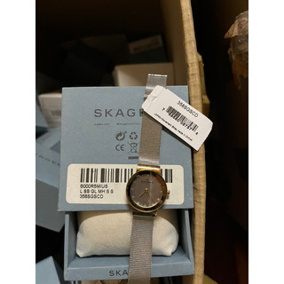 Đồng hồ Nữ Skagen dây da đen case 22mm