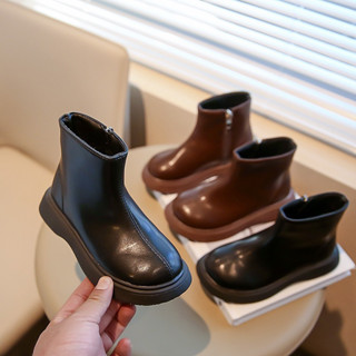  Bốt cho bé da mềm êm đế  cao su non chống trơn trượt khoá sườn 23-35 