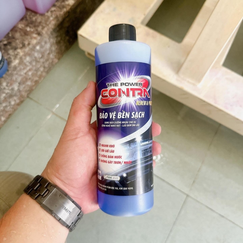 Dung dịch dưỡng nhựa/ cao su xe máy, oto chai 500ml - The Power Contra