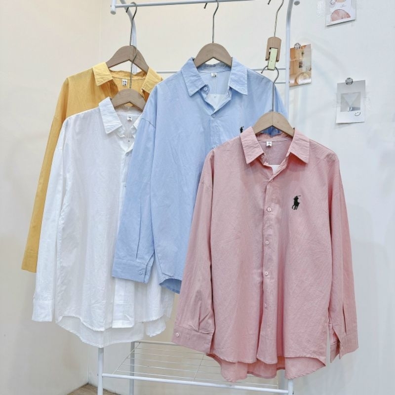 Áo Sơmi Form Rộng Thêu