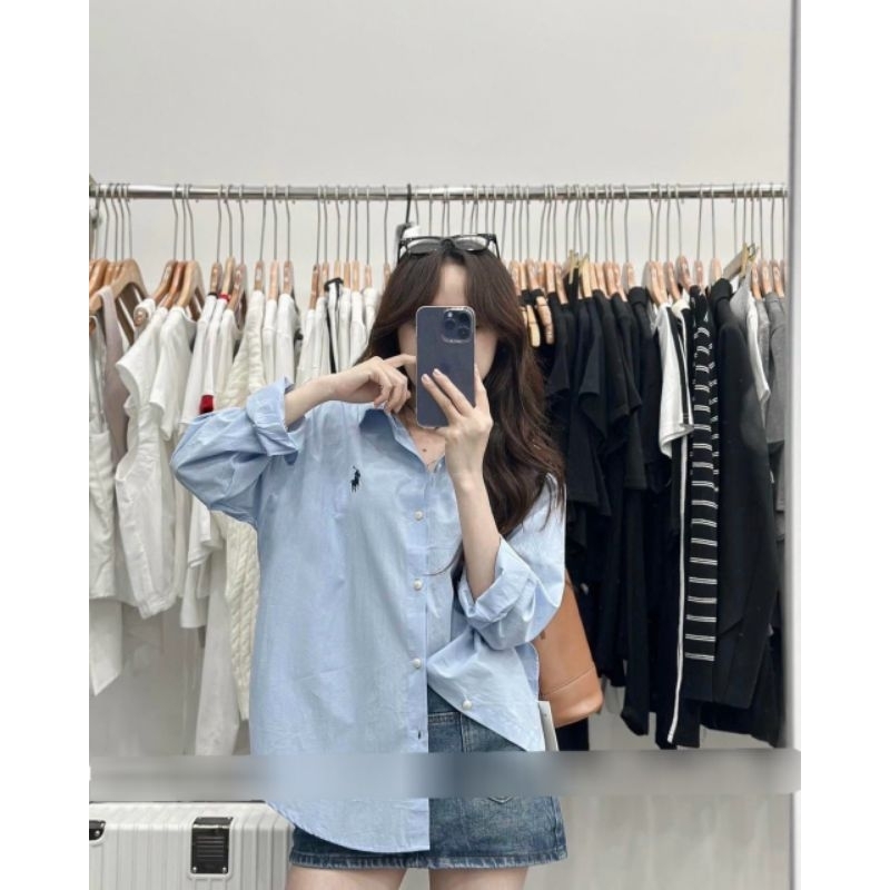 Áo Sơmi Form Rộng Thêu