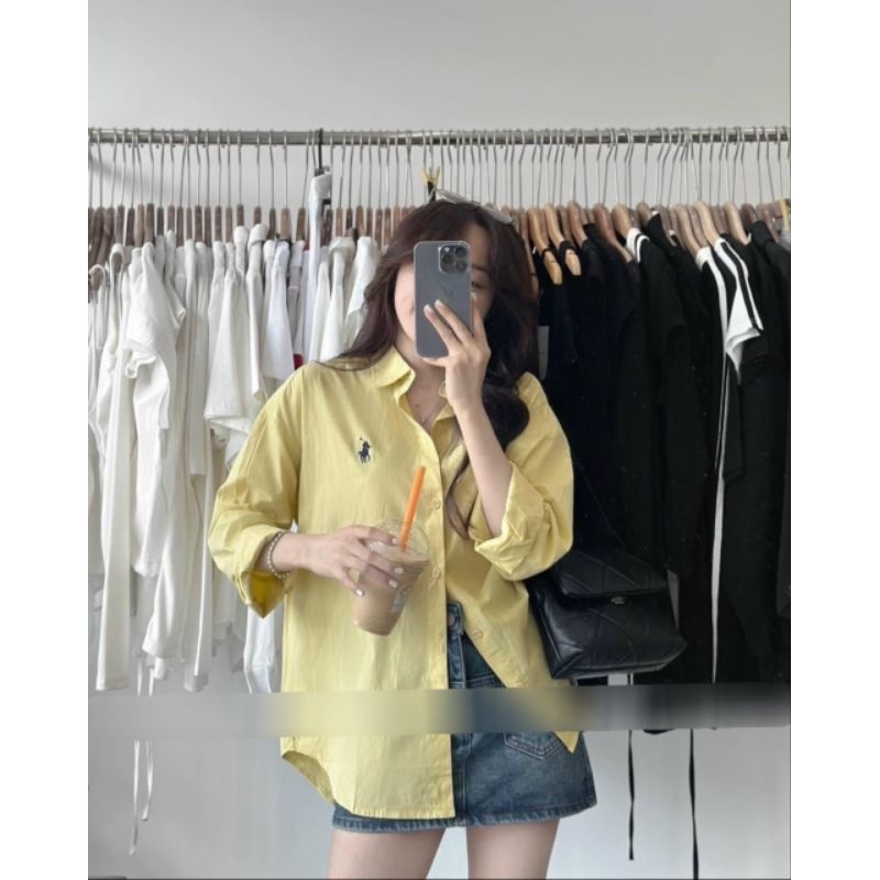 Áo Sơmi Form Rộng Thêu