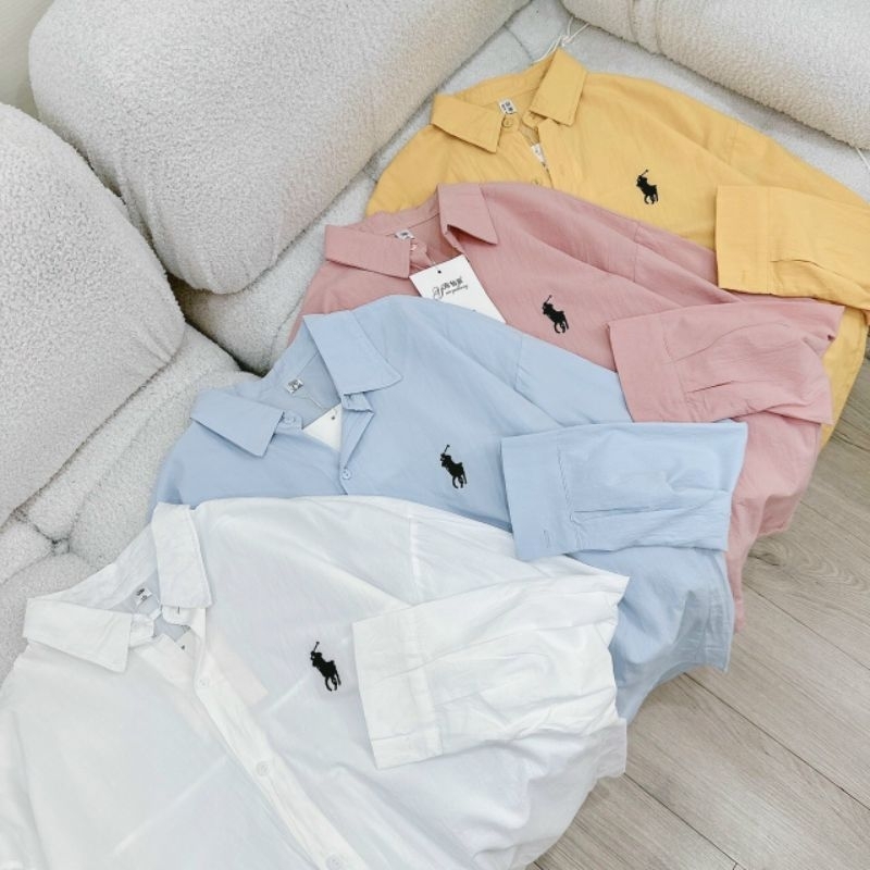 Áo Sơmi Form Rộng Thêu