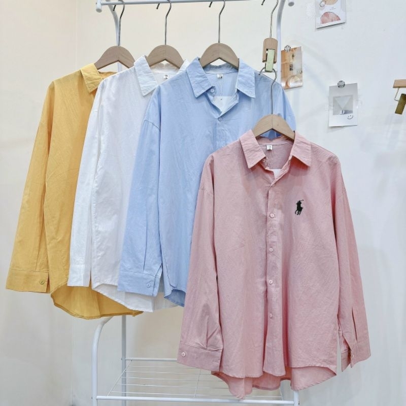 Áo Sơmi Form Rộng Thêu