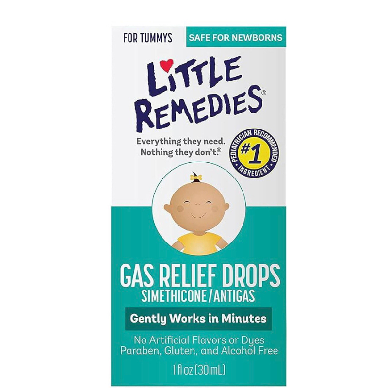 Siro giảm đầy hơi, nôn trớ, tiêu gas Little Remedies dành cho trẻ sơ sinh - Gas Relief Drop