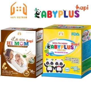 Combo siro ăn ngon babyplus + lợi sữa himom chính hãng