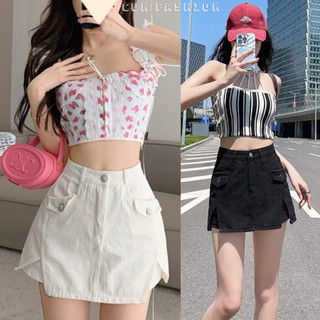 Chân váy chữ a túi hộp lưng cao Cun Fashion CVCS5. Chân váy kaki túi hộp xếp ly mới cao cấp