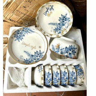 Bộ bát đĩa 11 món sứ cao cấp
