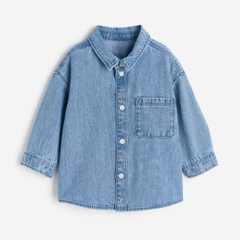 Áo sơ mi HM auth săn sale cho bé trai 8-18kg - Mẫu mới