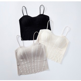 Áo bra su đúc hai dây mảnh họa tiết chìm mặc trong vest, áo có đệm nâng ngực tạo khe quyến rũ, áo lót nữ mã 547