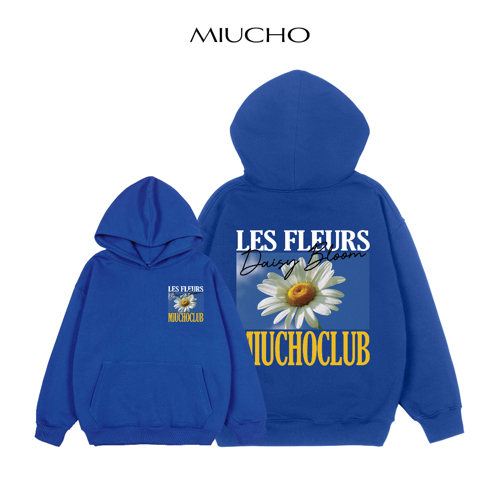 Áo hoodie unisex form rộng HDD456 Miucho chân cua in mix