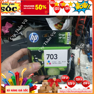 Mực in phun màu hp 703 color chính hãng chất lượng tốt 100% ineco