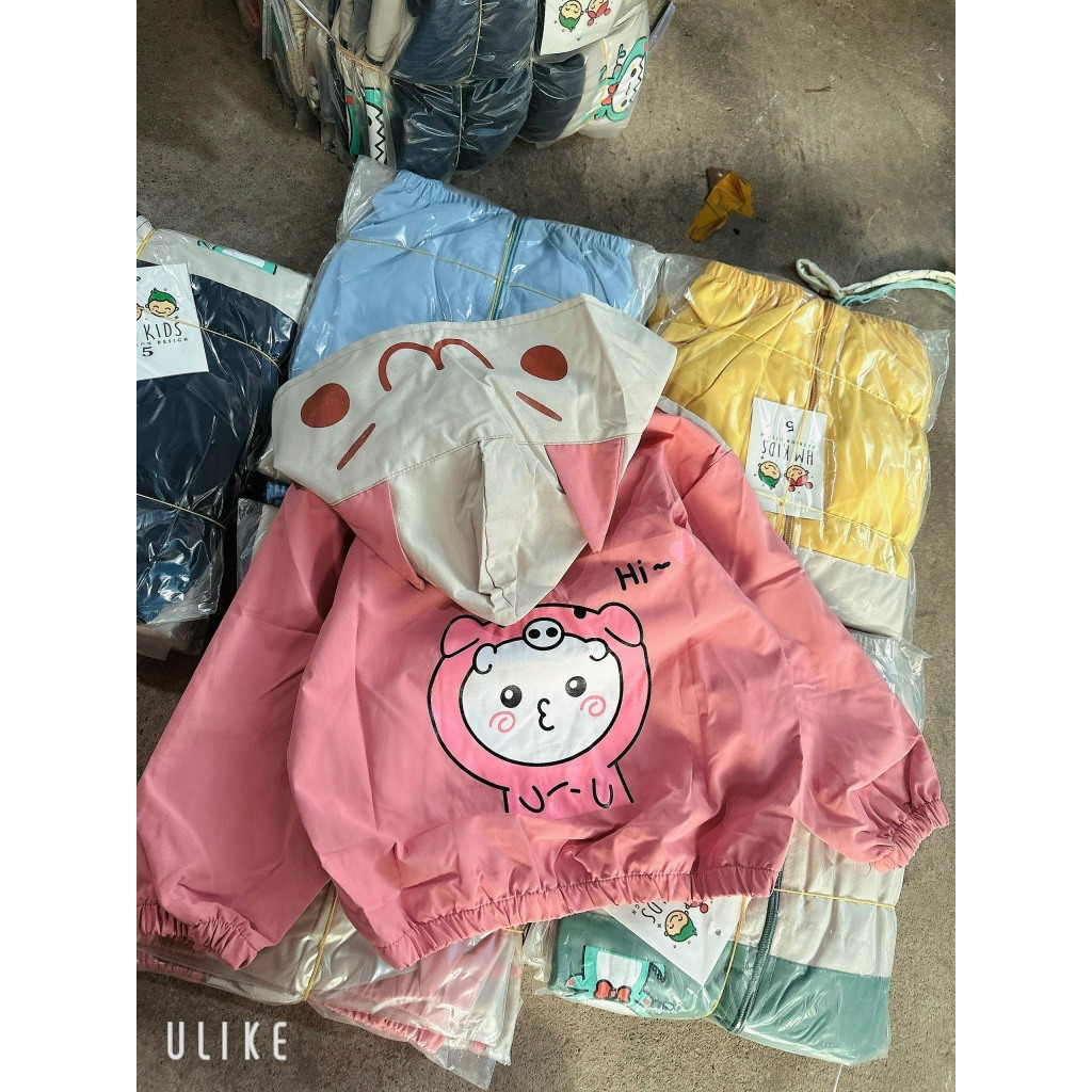 Áo Khoác Gió 2 Lớp , Cản Gió, Giữ Ấm Cho Bé Trai, Bé Gái