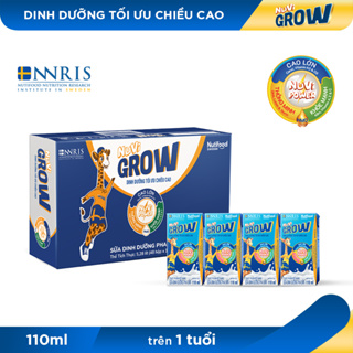 Thùng 48 hộp 180mL 110mL Sữa Bột Pha Sẵn Nuvi Grow trên 1 tuổi - NUTIFOOD