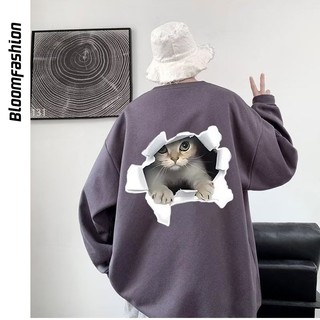 Áo nỉ sweater nam nữ dáng rộng thời trang thu đông