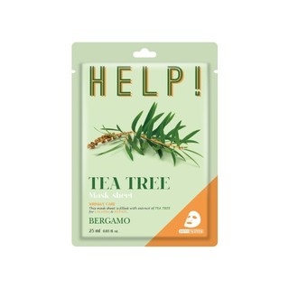 Mặt nạ Bergamo Help Mask Pack Tea Tree - Tràm trà (Miếng)