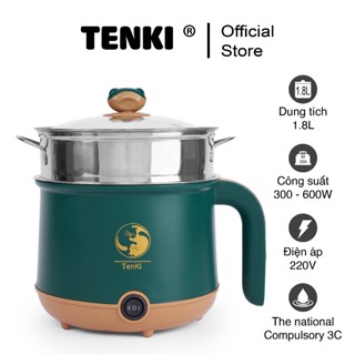 Nồi lẩu điện đa năng mini TEKKIN TI-SD05 1.8L 2 tầng chiên xào lẩu hấp nấu lẩu cho 1 2 người