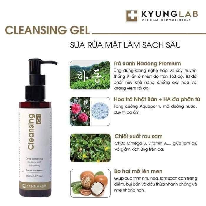 Rửa Mặt Kyung Lab Cleansing Gel 150ml , Nước Tẩy Trang Kyung Lab Cleansing Water 300ml