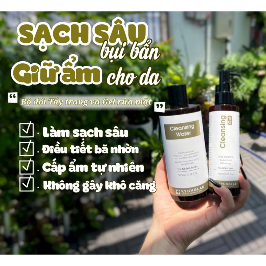 Rửa Mặt Kyung Lab Cleansing Gel 150ml , Nước Tẩy Trang Kyung Lab Cleansing Water 300ml