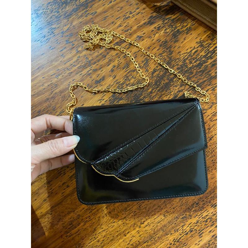 Túi đeo chéo da thật