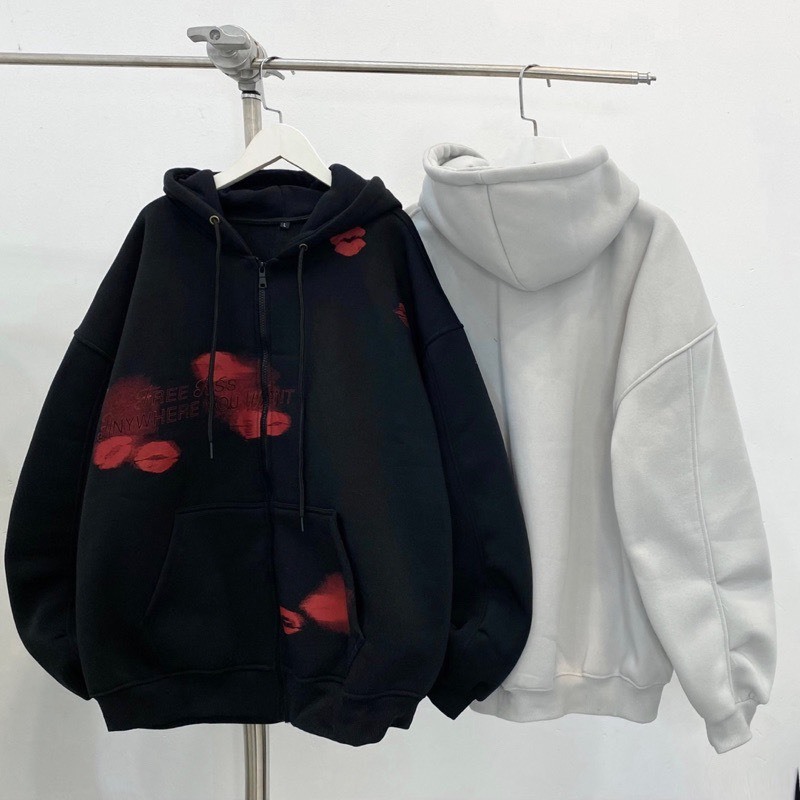 Áo Hoodie Nam Nữ Chất Dày Dặn In Họa Tiết Đôi Môi Cực Đẹp 2023 H15