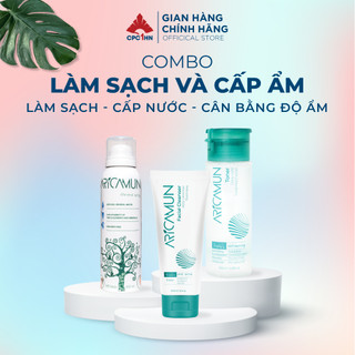 Bộ 3 Sản Phẩm Làm Sạch Và Cấp Ẩm ARICAMUN Sữa Rửa Mặt Toner Xịt Khoáng Kiểm Soát Nhờn Mụn