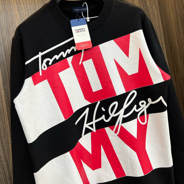 FULL mẫu Áo nỉ Tommy in hình thiết kế hot trend Nam Nữ Thu Đông 2023