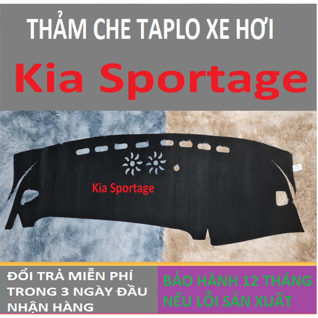 Thảm Taplo Kia Sportage,Thảm Lót Taplo Xe Hơi Cao Cấp Hàng 3 Lớp Có Chống Trượt,Da Đẹp Bảo Hành 12 Tháng