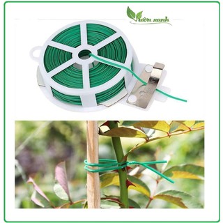 Dây kẽm bọc nhựa tự cắt dùng cố định cành cây, vật dụng 20 mét, 50 mét, 100 mét