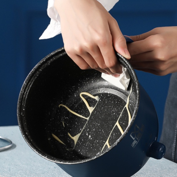 Nồi Lẩu Mini 18cm Kèm Giá Hấp Inox, Nồi Lẩu Gia Đình Chống Dính Vân Đá Có Thể Chiên, Xào, Hầm