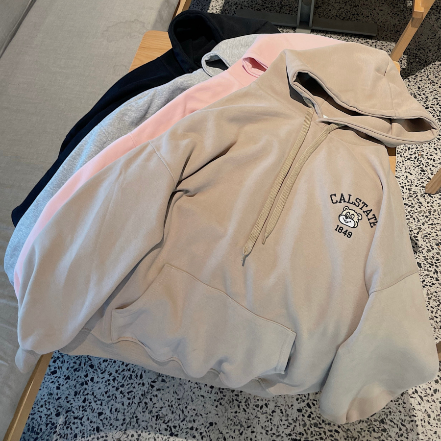 Áo hoodie nữ form rộng chất vải nỉ 2 da dày dặn CALS 10636 - Jemcloset