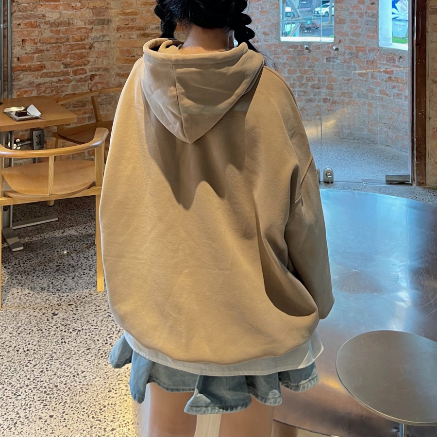 Áo hoodie nữ form rộng chất vải nỉ 2 da dày dặn CALS 10636 - Jemcloset