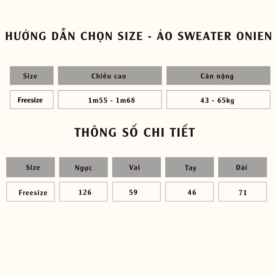 Áo sweater nữ form rộng chất vải 2 da mịn dày dặn ONIEN 10630 - Jemcloset
