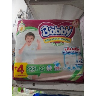 Tả quần Bobby size XXXL22 miếng tặng 4 miếng