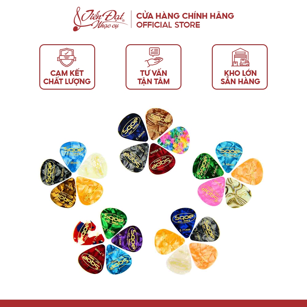 Pick Guitar Móng Gảy Đàn GuiTar Các Cỡ, Hộp Đựng Pick Gẩy Tiện Dụng