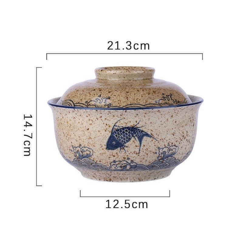 Âu đựng cơm canh gốm sứ đường kính 21cm