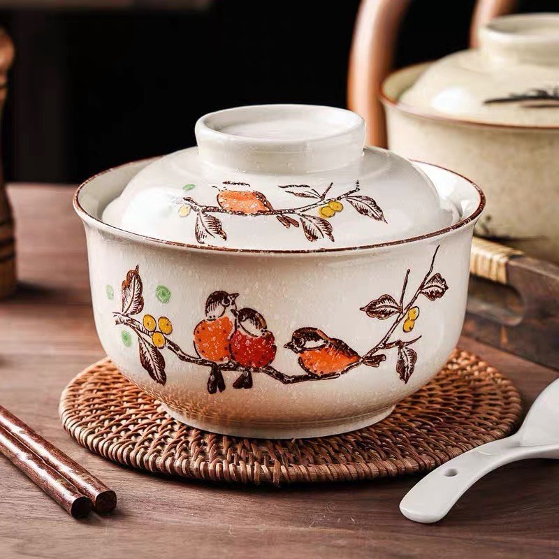 Âu đựng cơm canh gốm sứ đường kính 21cm